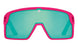 0000151 - Neon Pink Matte - Happy Bronze with Light Green Spectra Mirror