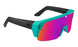 0000158 - Matte Teal - Happy Gray Green with Pink Spectra Mirror