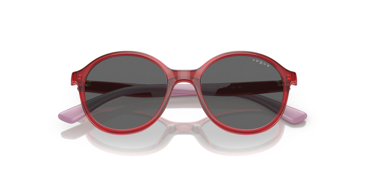 306687 - Transparent Dark Red - Dark grey
