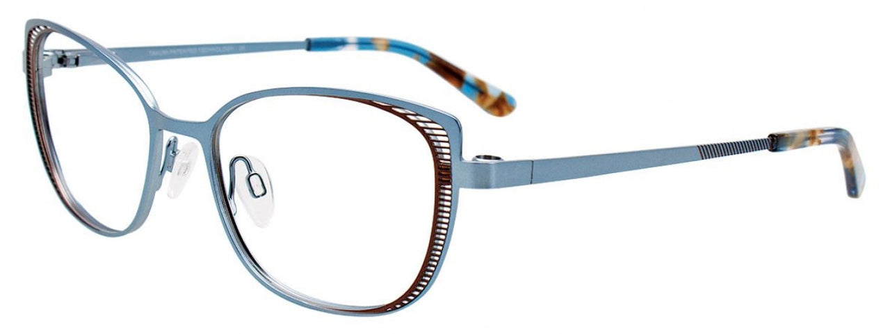 50 - Matt Light Blue & Dark Brown