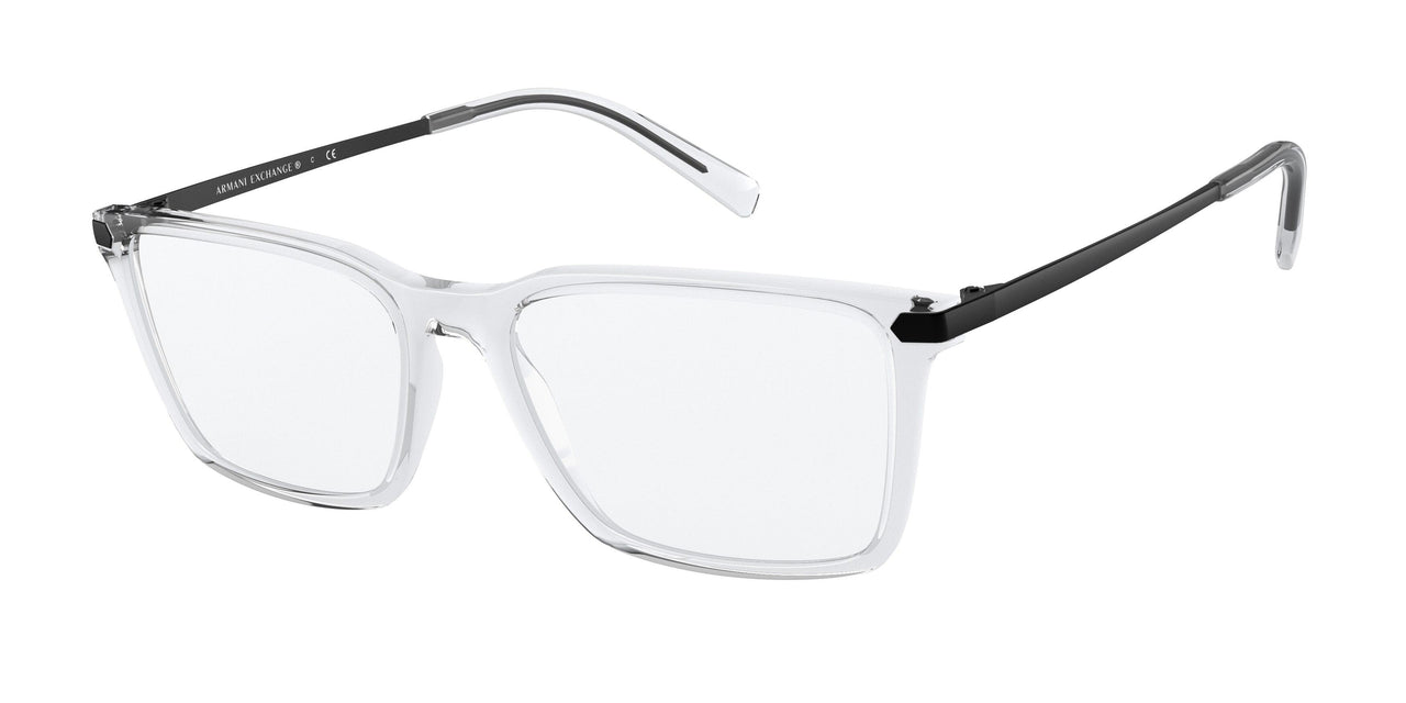 てんとう虫専用【美品】ARMANI COLLEZIONI ホワイトレザー Armani Exchange 3077 Eyeglasses