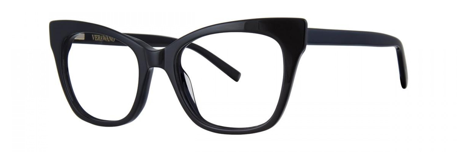 Vera Wang Sunglasses V438 BK Black Clear Cat Eye Frames w Purple Mirrored Lenses Vera Wang V558 Eyeglasses main image 3