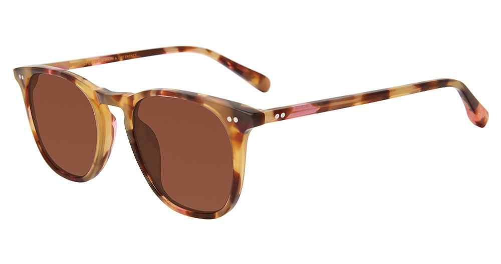 DIFF Maxwell Tan Sunglasses with Brown Lenses Maxwell Square Sunglasses | Night Sky & Grey Gradient  main image 4