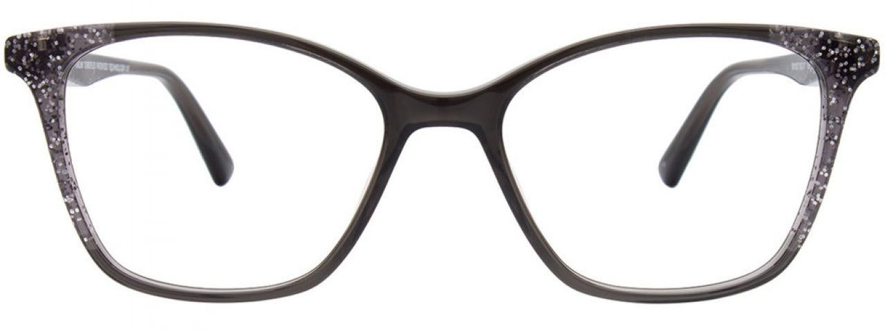 90 - Transparent Black & Glitter