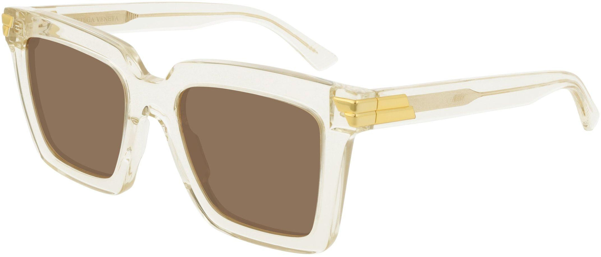 Bottega Veneta Cream Frame Sunglasses with Dark Lenses Classic round sunglasses by Bottega Veneta, crafted in a  main image 4