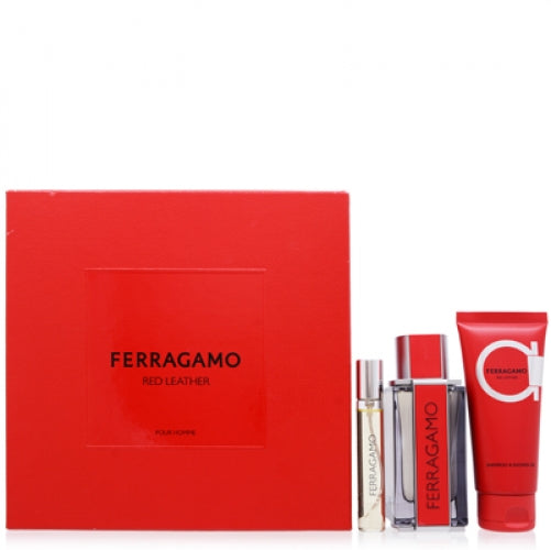 S. Ferragamo Red Leather Set