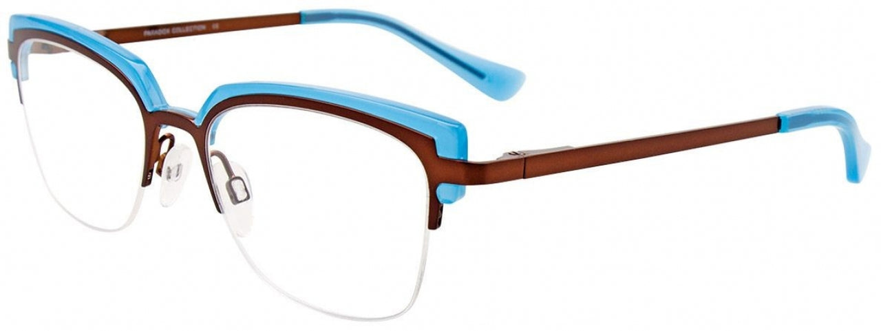10 - Satin Dark Brown & Blue