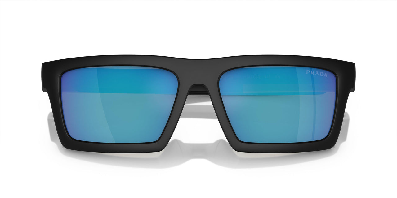 1BO08R - Black - Light Green Mirror Blue
