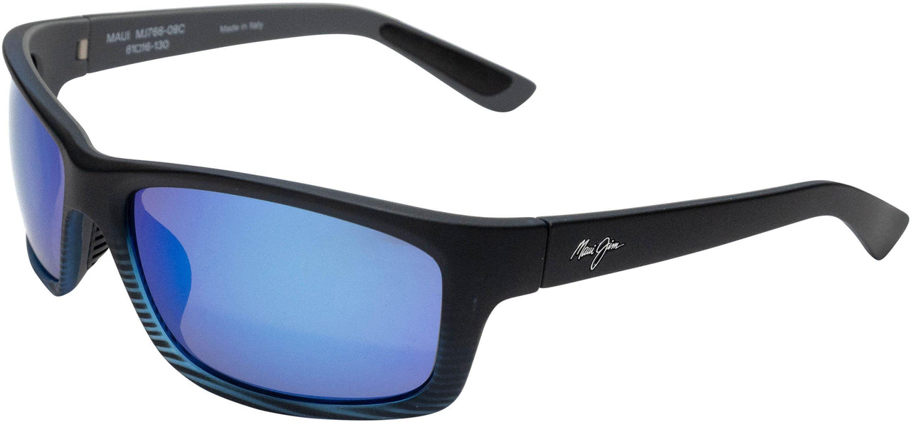 08C - Matte Translucent Blue Black With Stripe - Blue Hawaii