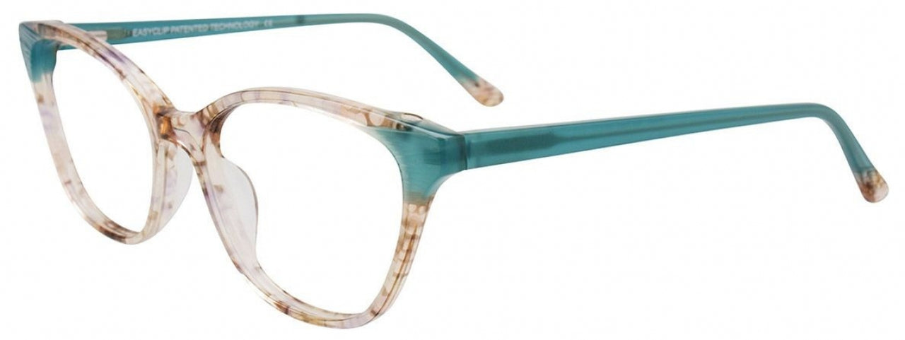 10 - Crystal Light Brown Marbled & Light Teal / Light Teal