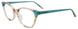 10 - Crystal Light Brown Marbled & Light Teal / Light Teal