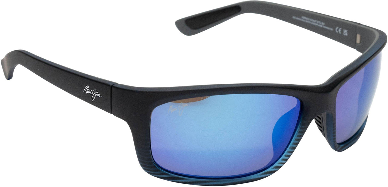 08C - Matte Translucent Blue Black With Stripe - Blue Hawaii