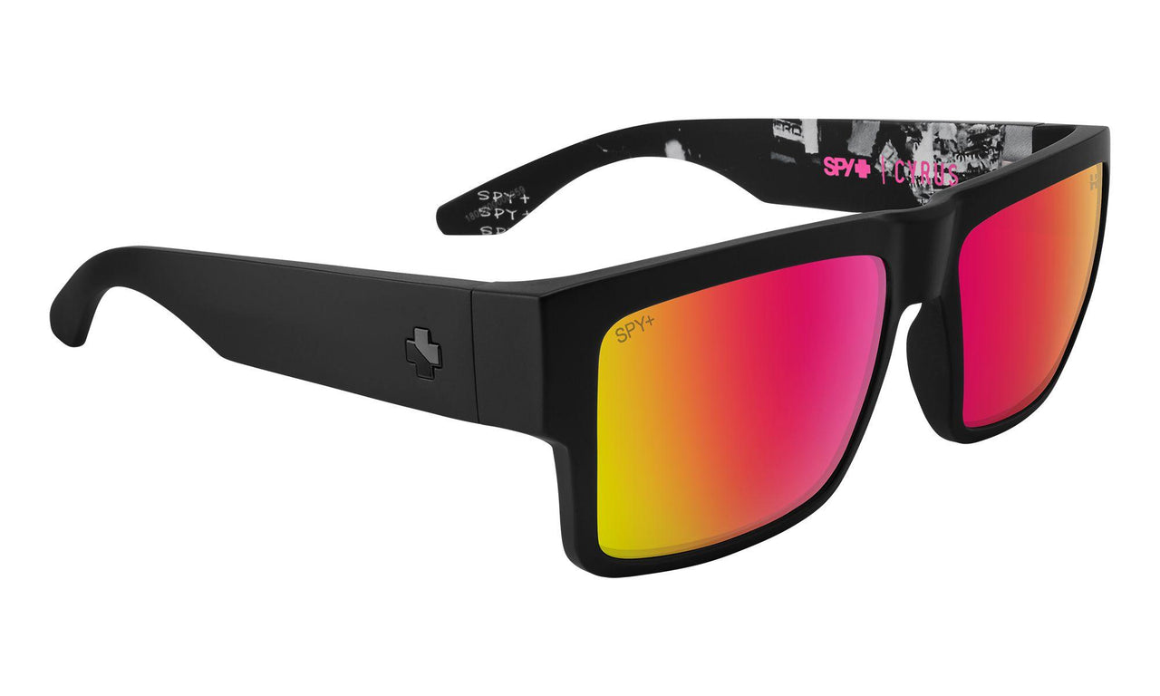 0000059 - Matte Black - Happy Gray Green with Pink Mirror