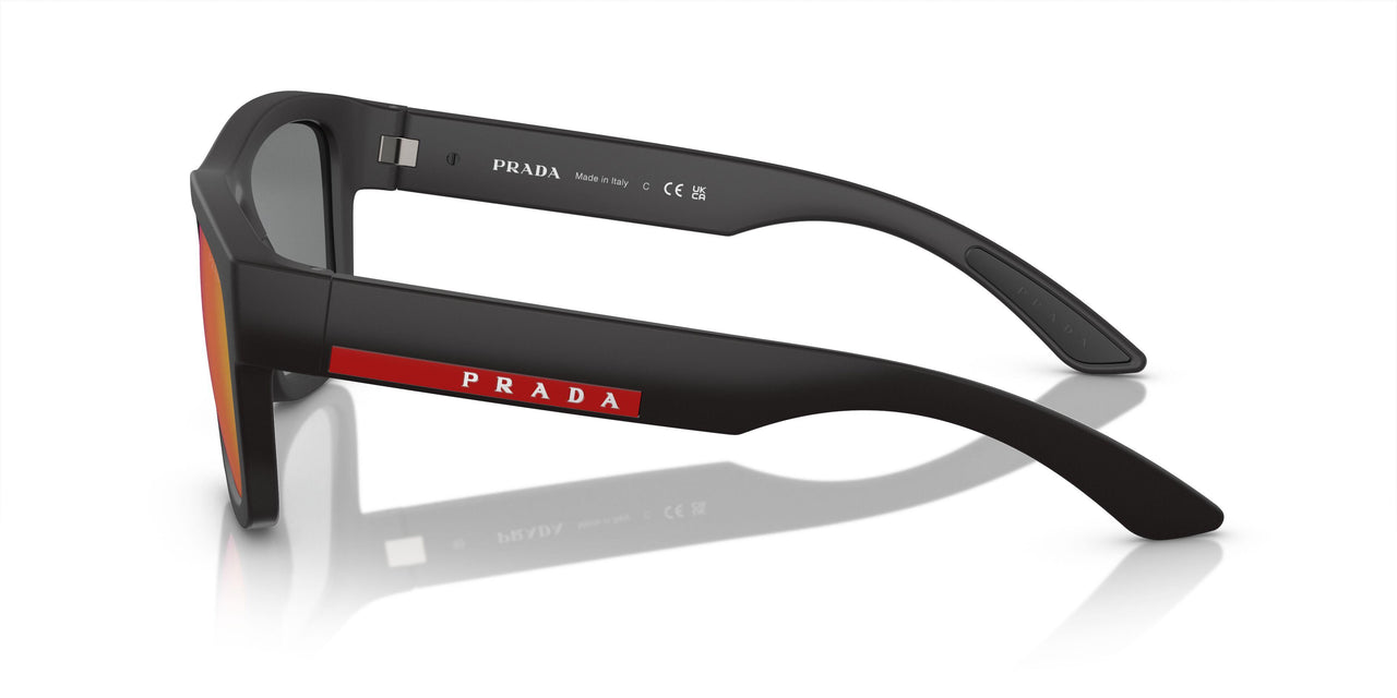 DG008F - Black - Dark Grey Mirror Blue/red