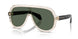 300371 - White - Solid Dark Green