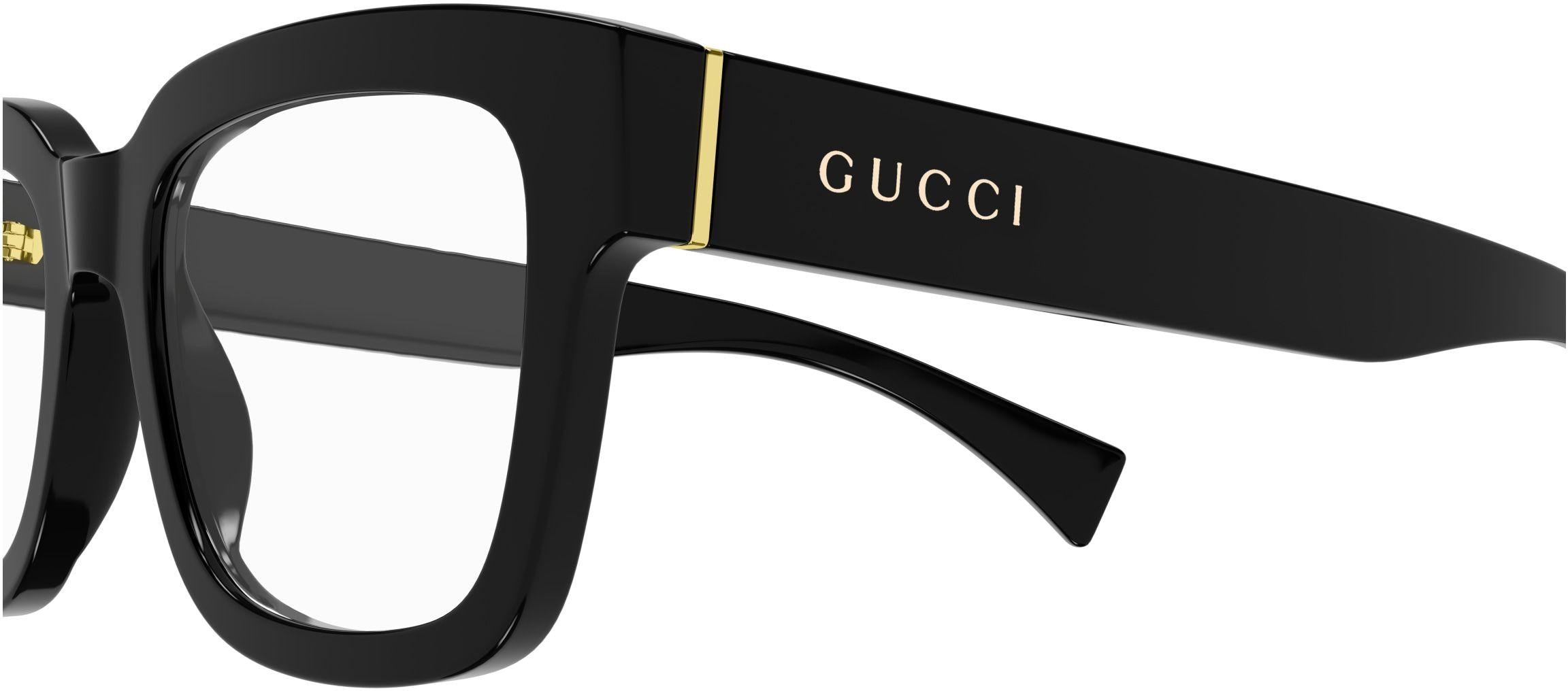 Gucci Unisex buy Eyeglasses Square Black Metal Frame Eyewear With Case