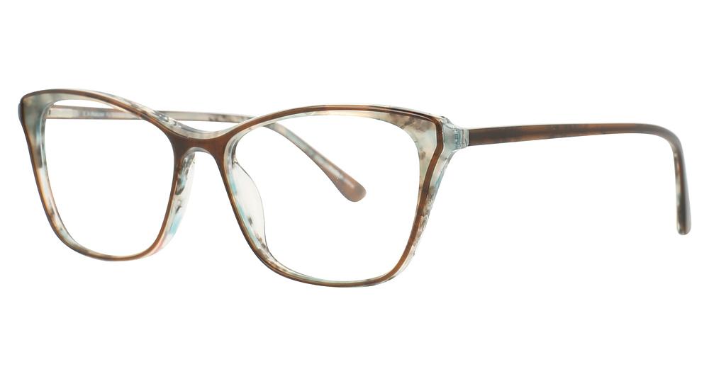 10 - Brown & Aqua Marbled/Brown
