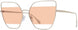 32S - Shiny Light Gold - Clear and Pink striped