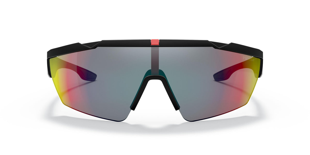 DG008F - Black - Dark Grey Mirror Blue/red