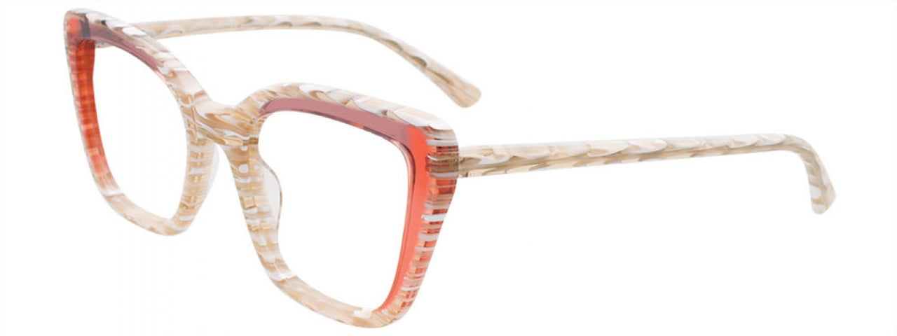 10 - Beige with White pattern & Peach