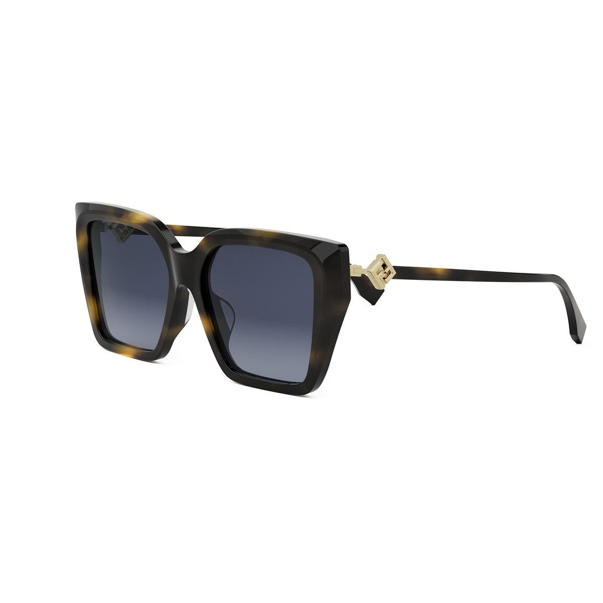 52W - Acetate Shiny Havana - Blue Gradient