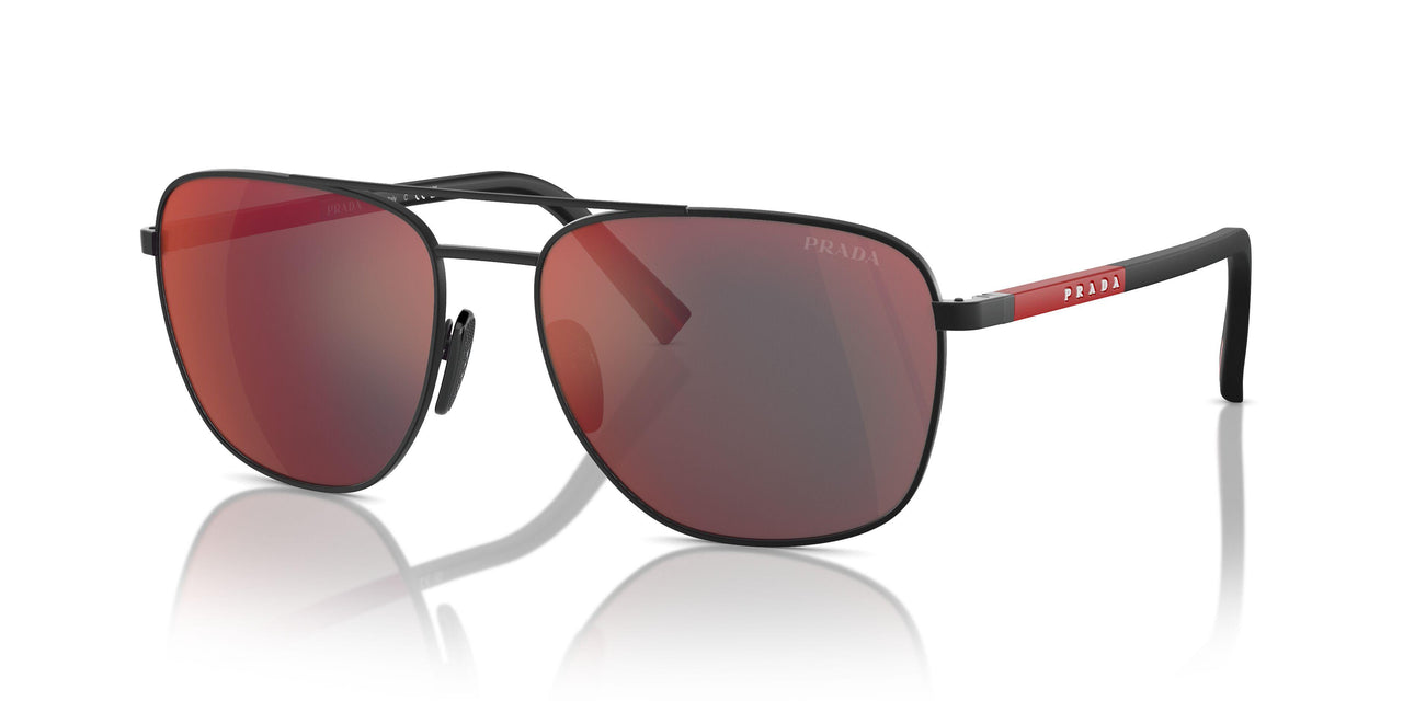 DG008F - Black - Dark Grey Mirror Blue/red