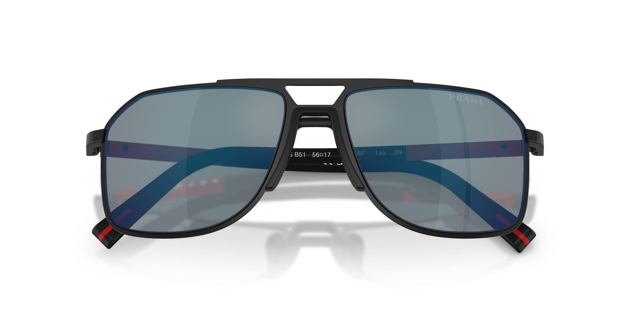 1BO08F - Black - Dark Grey Mirror Blue/red