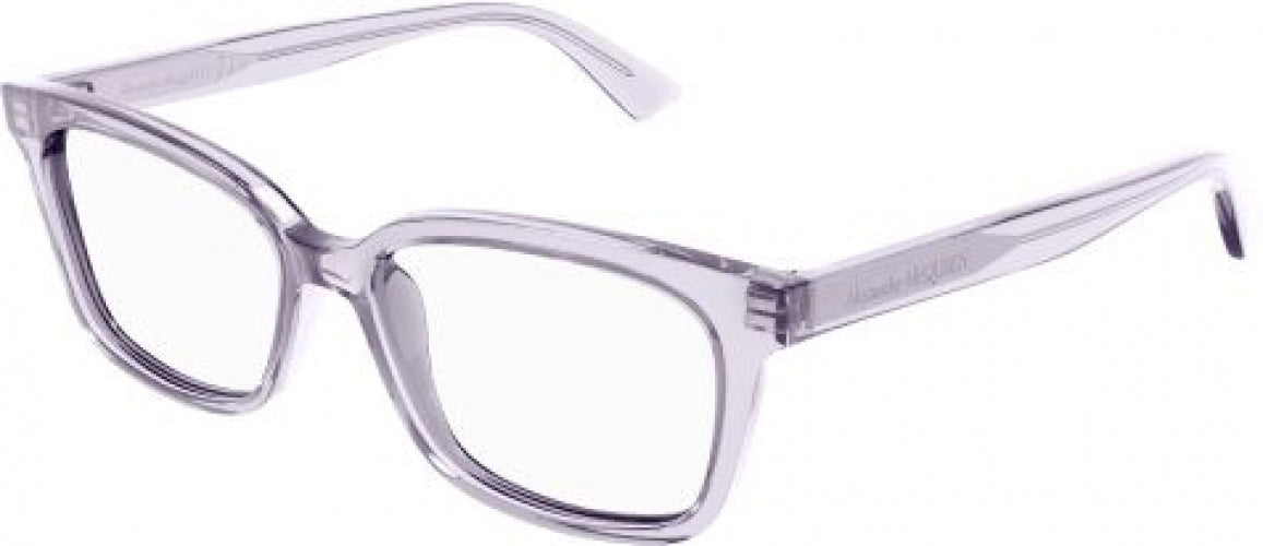 Alexander McQueen Clubmaster Shape White Frame Purple Tinted Women’s Sunglasses Alexander McQueen AM0464O Eyeglasses Women Violet 52mm New  main image 4