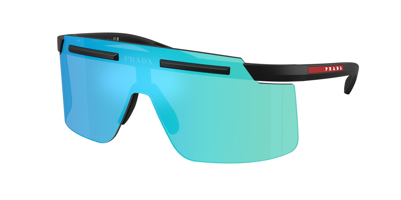 1BO08R - Black - Light Green Mirror Blue