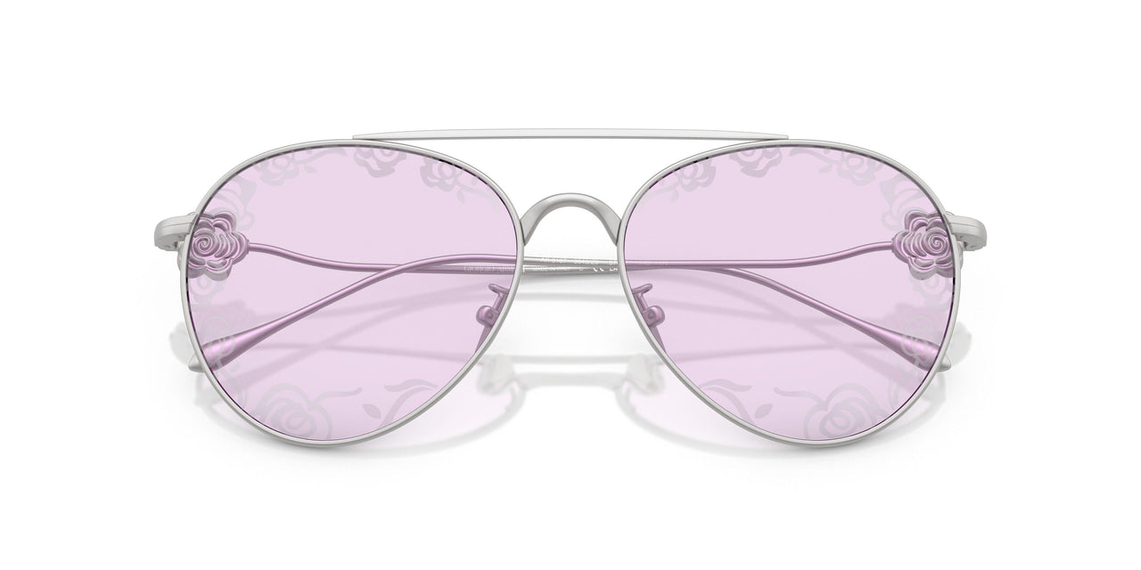 3045Z9 - Silver - Light Violet Tampo Flower Silver