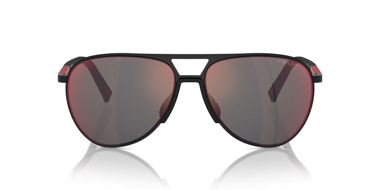 DG008F - Black - Dark Grey Mirror Blue/red