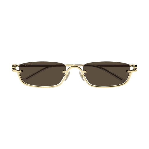 NEW Gucci GG1278S Half Rim Gold Mirror Lens Sunglasses $710 Gucci GG1278S 001 Sunglasses - US main image 4
