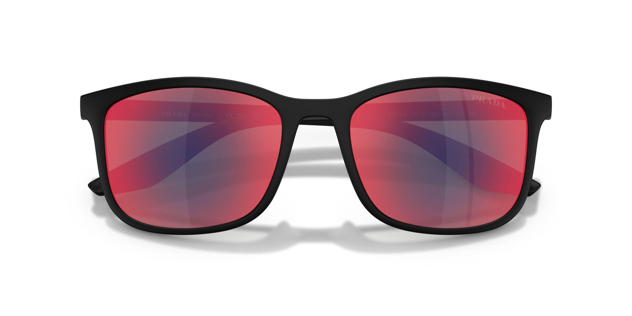 1BO08F - Black - Dark Grey Mirror Blue/red