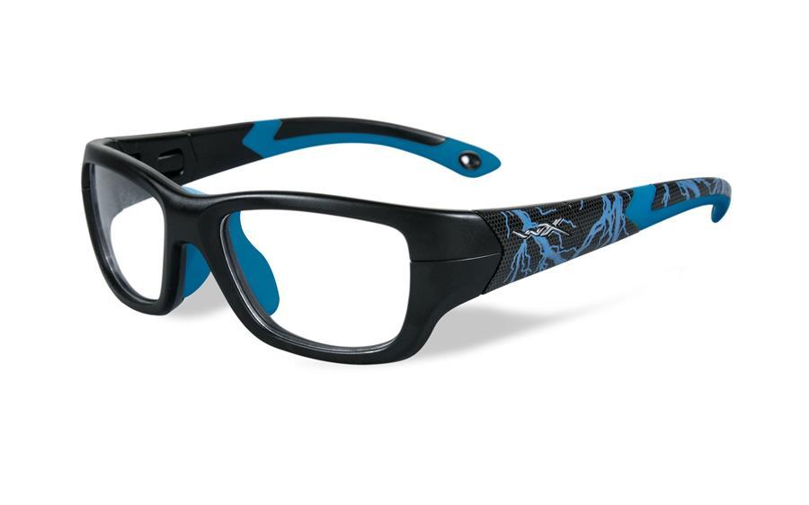 YFFLA04 Matte Black W Lightning / Electric Blue