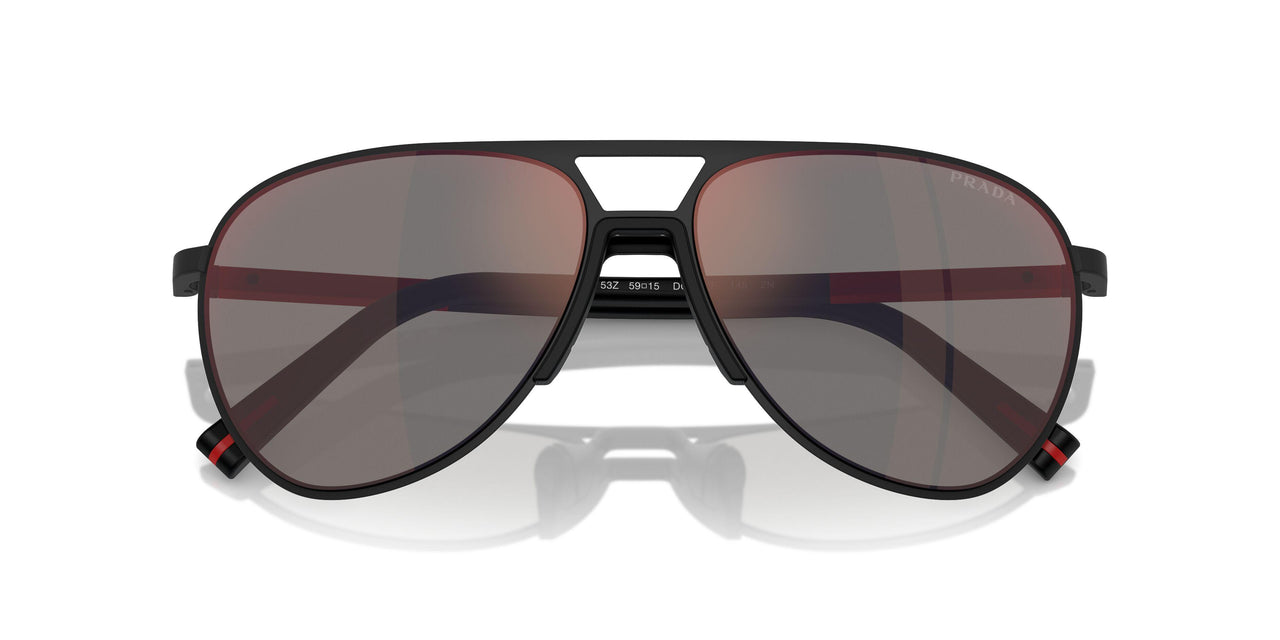 DG008F - Black - Dark Grey Mirror Blue/red