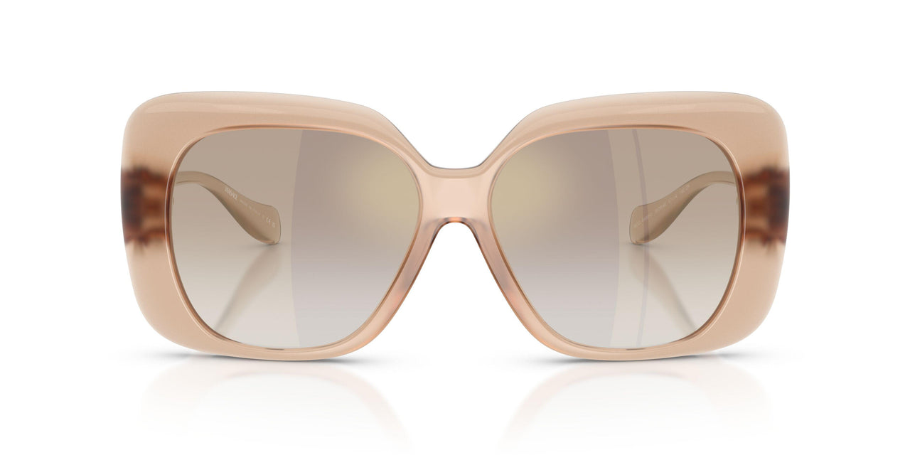 55386E - Pink - Gradient Brown Mirror Gold