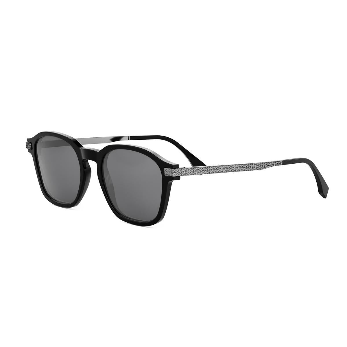 01A - Acetate Shiny Black - Grey