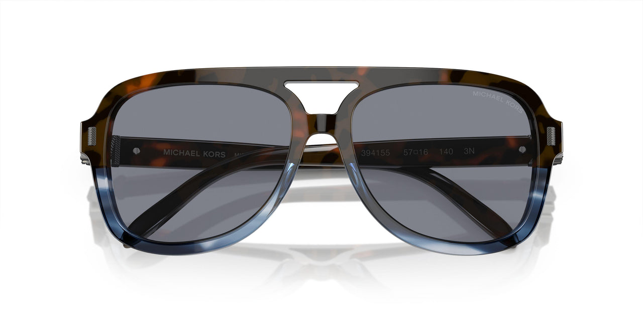 394155 - Blue Brown Block Tortoise - Blue Solid