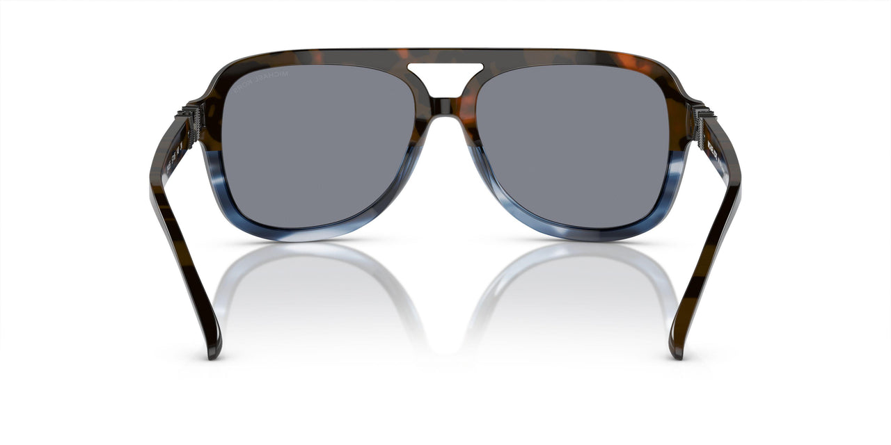 394155 - Blue Brown Block Tortoise - Blue Solid
