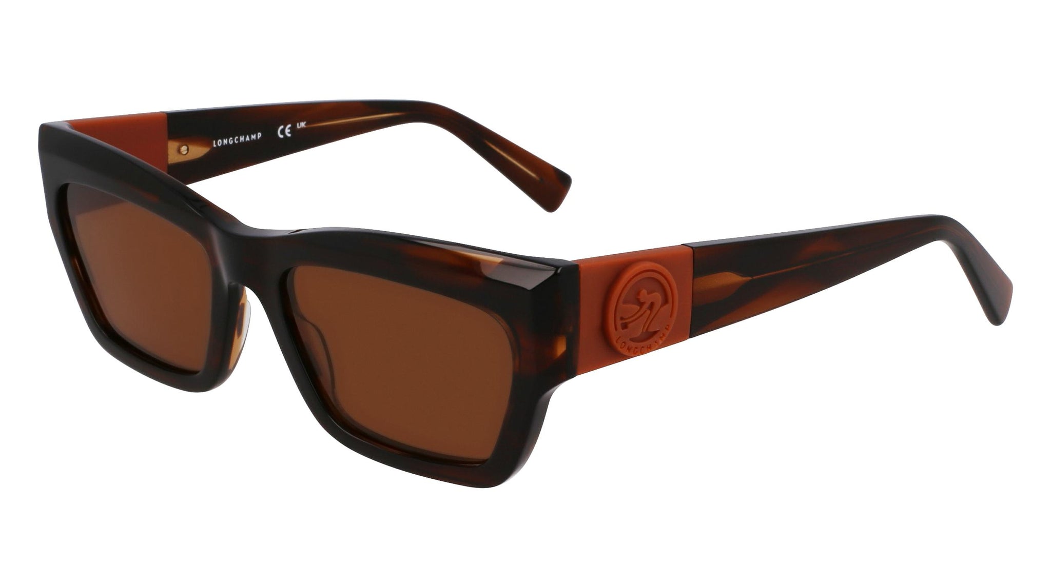 LONGCHAMP LO718S-230-56  Sunglasses Brown & Navy, Brown Lens 54-16-140 Longchamp LO714S 230 Sunglasses - US main image 2