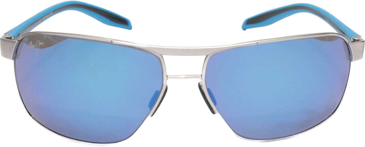 17A - Chrome With Black And Blue Temples - Blue Hawaii