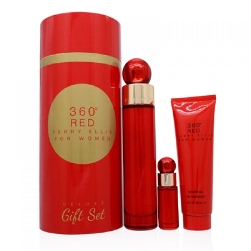 Perry Ellis 360 Red For Women Deluxe Gift Set