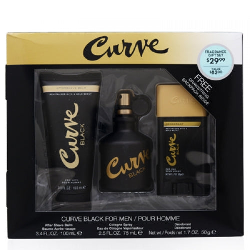 Liz Claiborne Curve Black Men 3 Pc Set