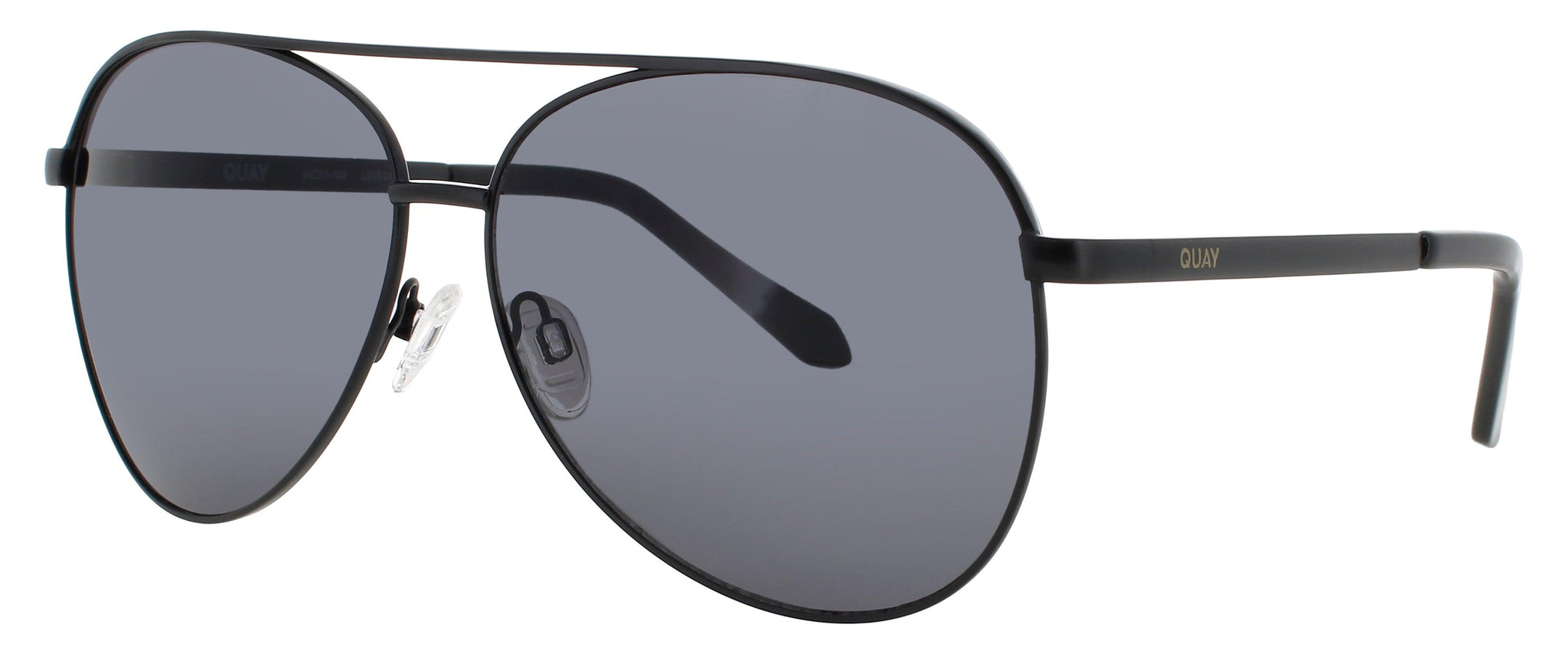 NEW QUAY Vivienne Black/Smoke Sunglasses QUAY Australia Vivienne 64mm Aviator Sunglasses (Women  main image 3