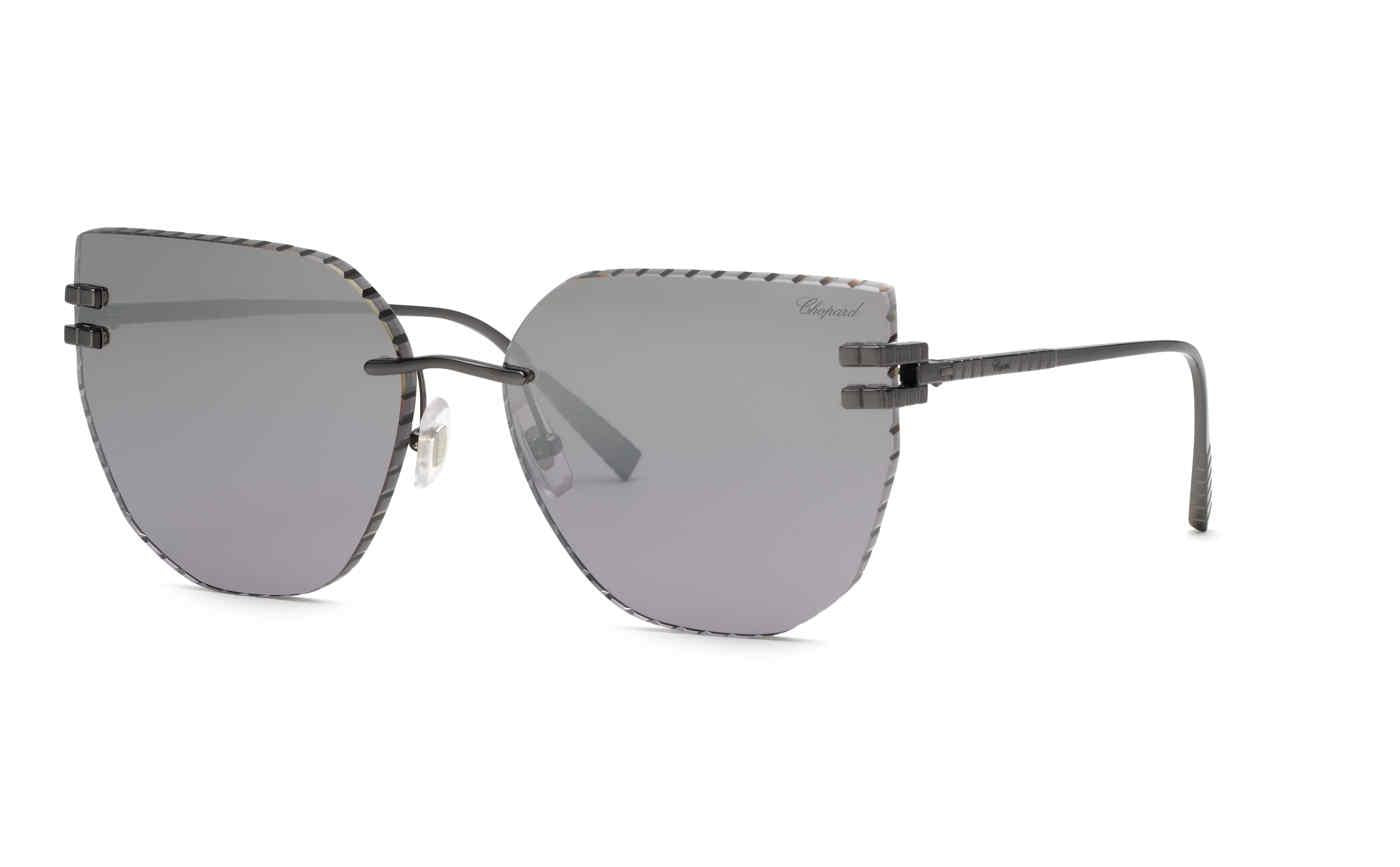 Chopard Cat Eye Style Gray Gradient Lens. Chopard SCH377M 0BLK Sunglasses - US main image 2