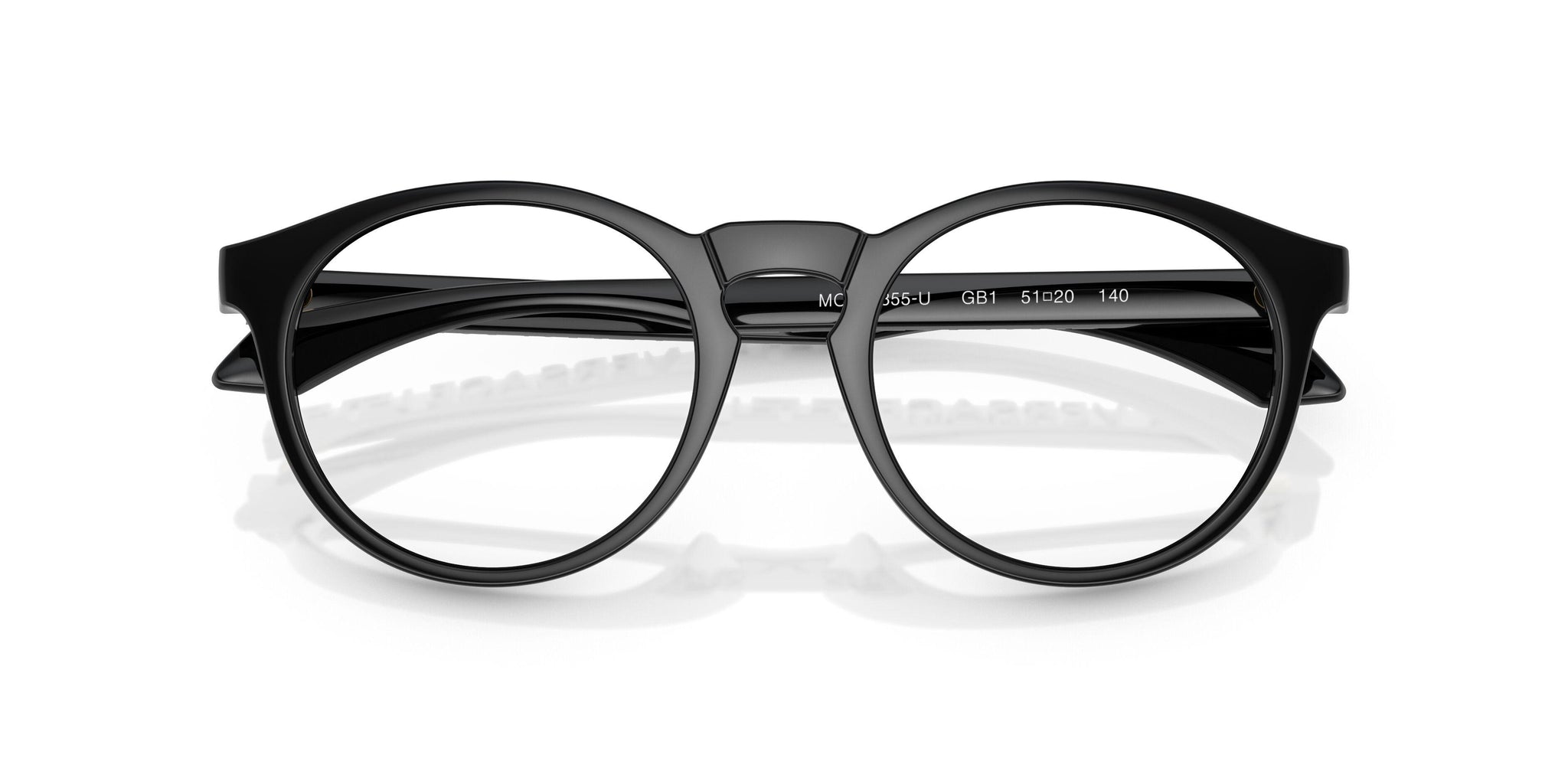 Versace VE3355U Eyeglasses Black Acetate Versace Unisex Eyeglasses - Black Acetate Round Shape Full  main image 2