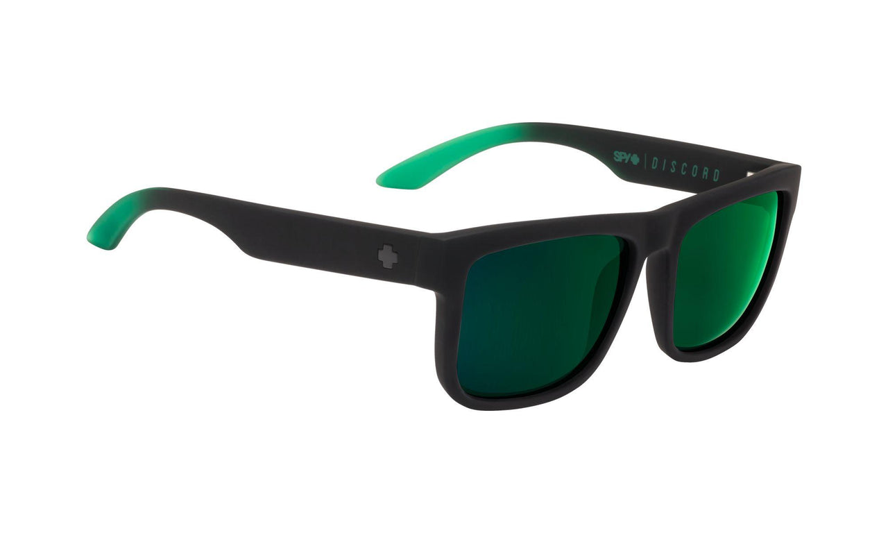 843695 - Soft Matte Black/green Fade - Happy Gray Green with Green Flash