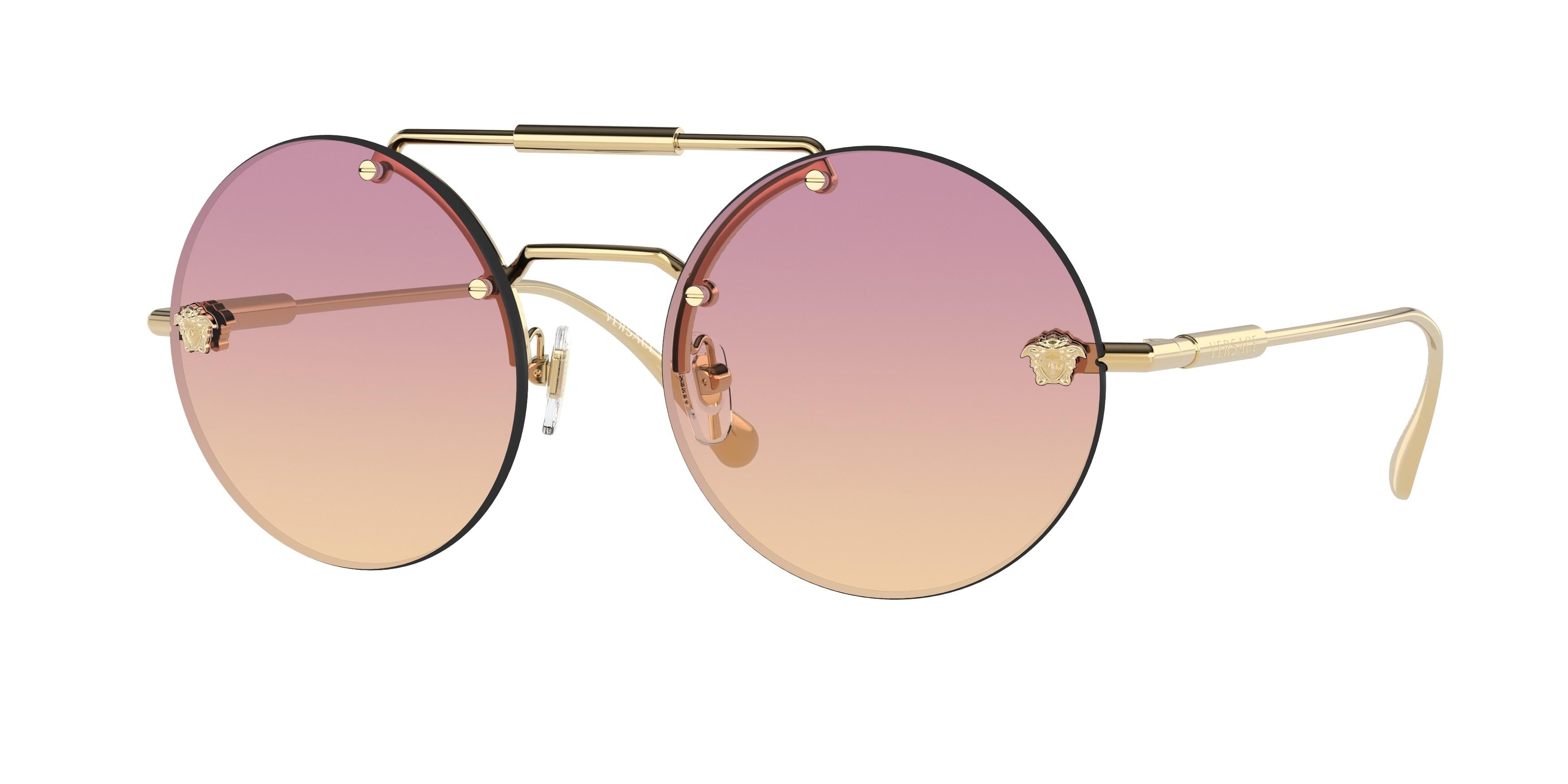 NEW Versace VE2244 100269 Gold Violet Round online Metal Women Sunglasses