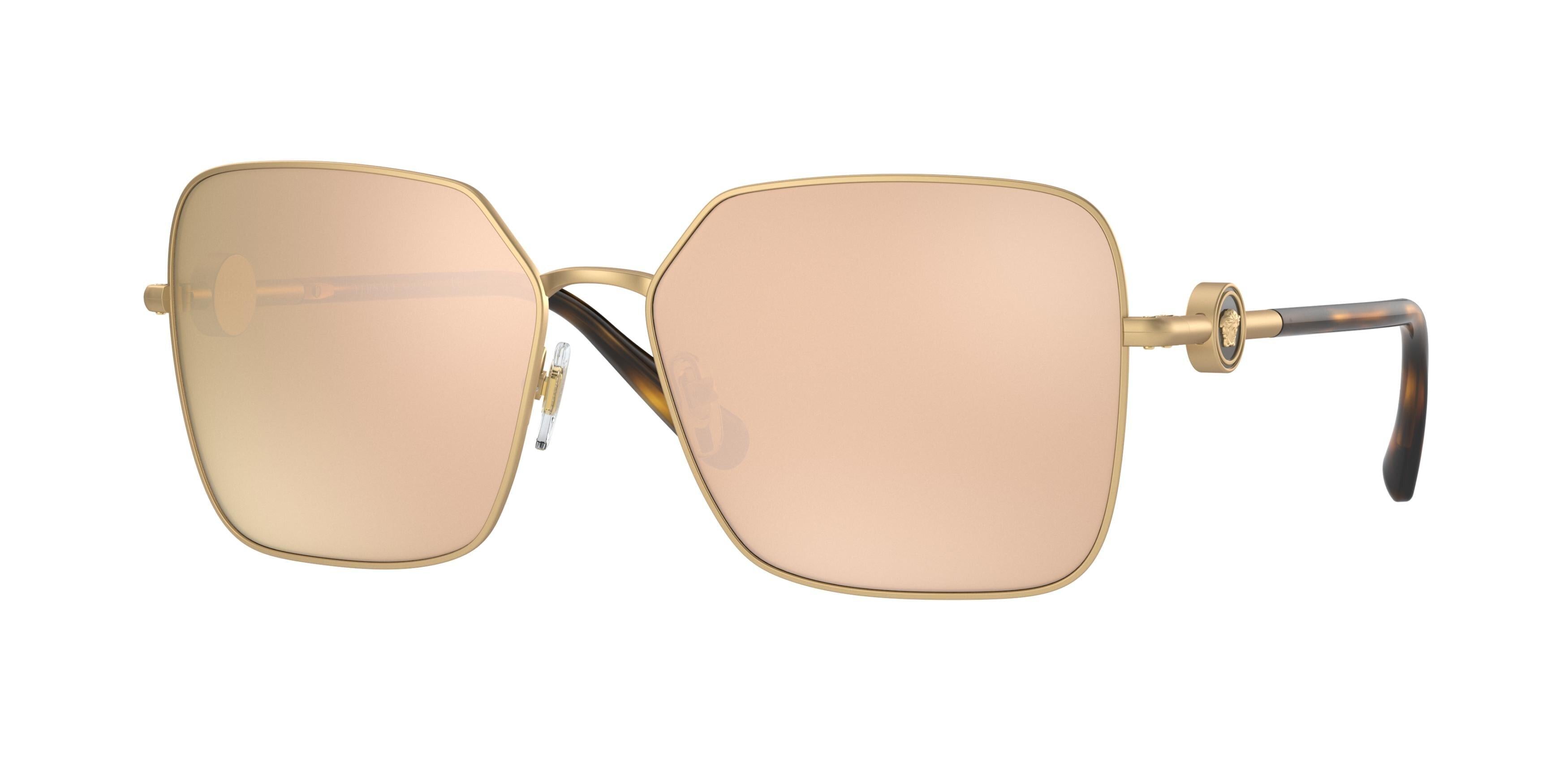 VERSACE VE2227 100287 Gold Square Women\'s 59 mm Sunglasses Versace VE2227-100287-59 Gold Sunglasses | NYIWEAR main image 4