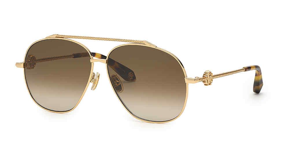 Roberto Cavalli SRC008V 0579 Sunglasses - Palladium Frame, Blue Lenses Unisex SRC008V 0579 Sunglasses – On Sale Now with Up to 76  main image 3